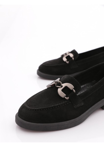 706 Kadin Aksesuarli Loafer Ayakkabi