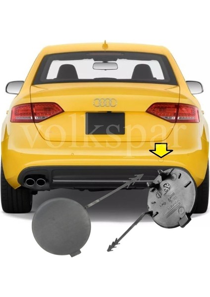 A4 B8 SEDAN 2009-2012 MODEL ARASI UYUMLU ARKA TAMPON ÇEKİ DEMİRİ KAPAĞI ASTARLI