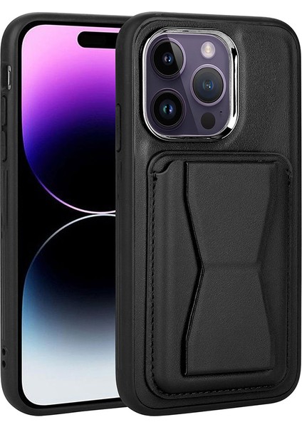 iPhone 14 Pro Max Kılıf Kartlıklı Standlı ​deri Memo Kapak