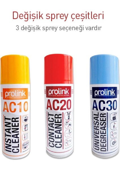 AC20 Yağlı Kontak Sprey Prolink Temizleyici Yağlayıcı