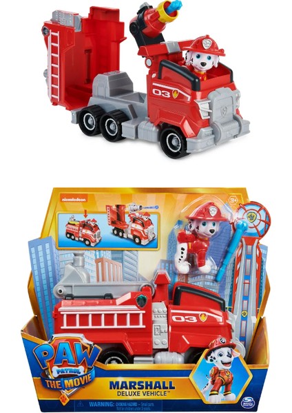 Paw Patrol Deluxe Marshall ve Dönüşebilen Delüks Itfaiye Aracı - 18 cm