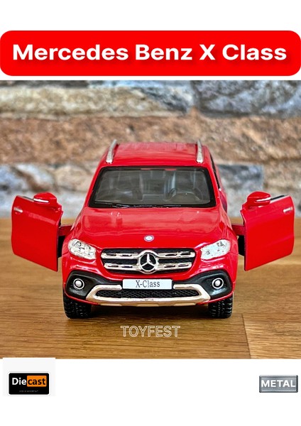 Mercedes - Benz x - Class Çek Bırak Kapıları Açılabilen Metal Model Araba - Kırmızı 11.5 cm