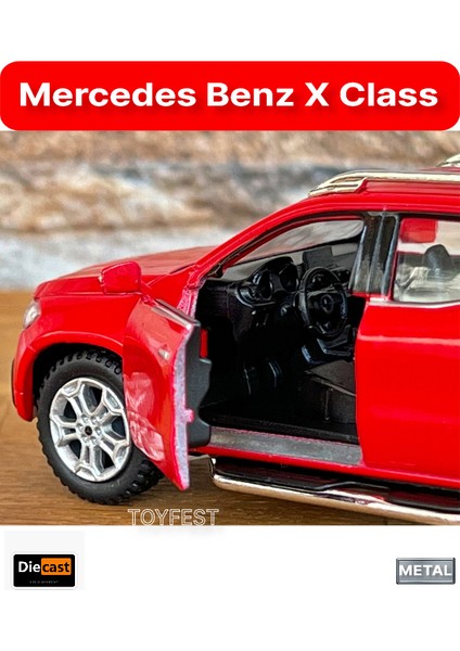 Mercedes - Benz x - Class Çek Bırak Kapıları Açılabilen Metal Model Araba - Kırmızı 11.5 cm fiyatları