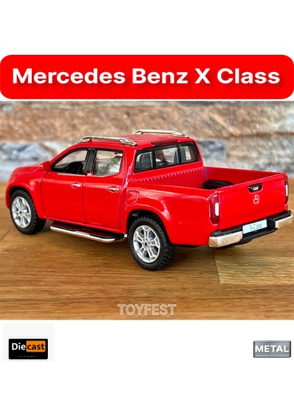 Mercedes - Benz x - Class Çek Bırak Kapıları Açılabilen Metal Model Araba - Kırmızı 11.5 cm modelleri