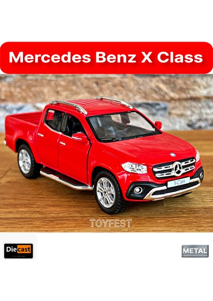 Mercedes - Benz x - Class Çek Bırak Kapıları Açılabilen Metal Model Araba - Kırmızı 11.5 cm indirimleri