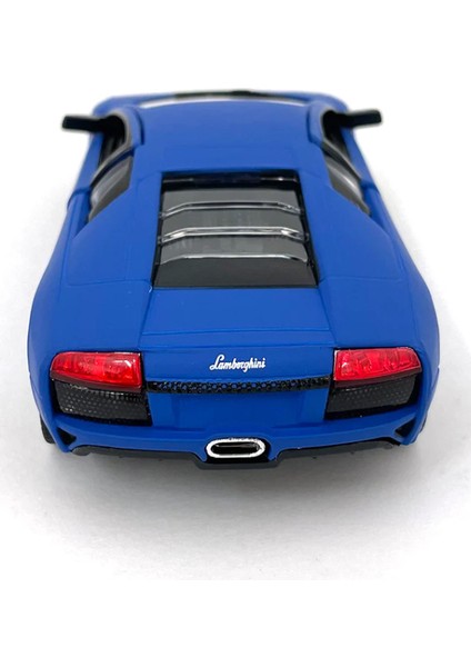 Lamborghini Murcielago LP640 Çek Bırak Kapıları Açılabilen Metal Model Araba - Mavi 11.5 cm