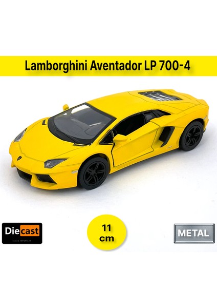 Lamborghini Aventador Lp 700-4 Çek Bırak Kapıları Açılabilen Metal Model Araba - Sarı 11.5 cm fiyatları