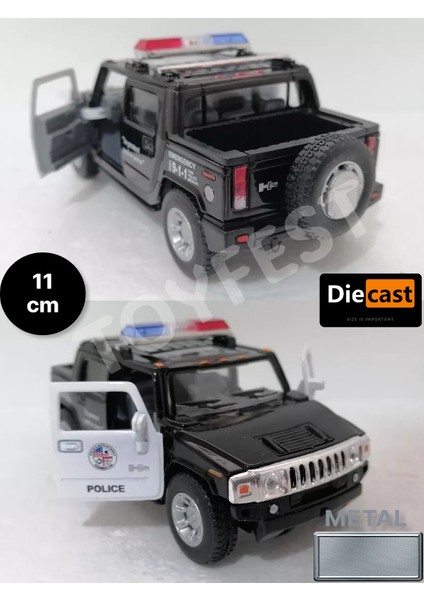 2005 Hummer H2 Sut Polis Çek Bırak Die - Cast Kapıları Açılabilen Koleksiyonluk Metal Model Araba modelleri