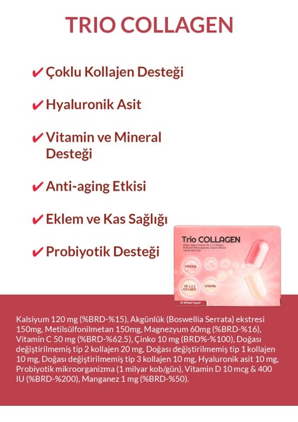 Trio Collagen fiyatları