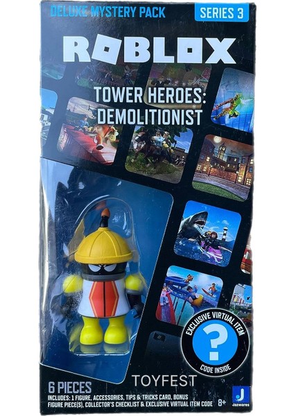 Roblox Deluxe Mystery Pack Seri 3 Tower Heroes : Demolitionist Figür - 9 cm ve Online Oyun Kodu modelleri
