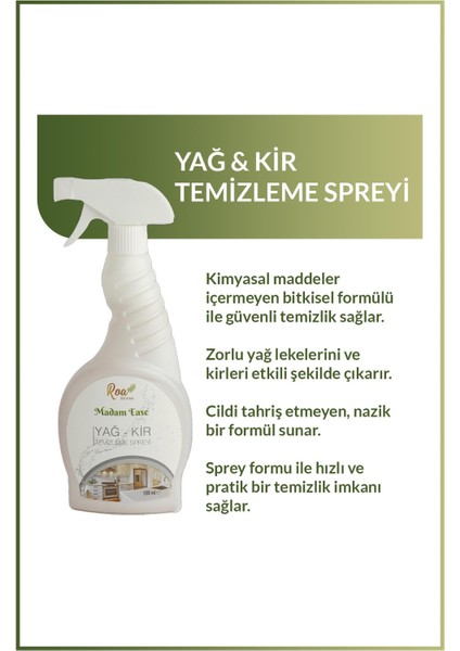 Roa Bitkisel Yağ & Kir Temizleme Spreyi 500ml