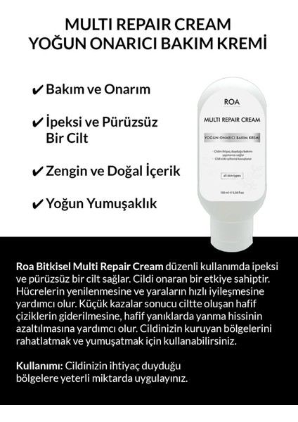 Yoğun Onarıcı Bakım Kremi 100 ml modelleri