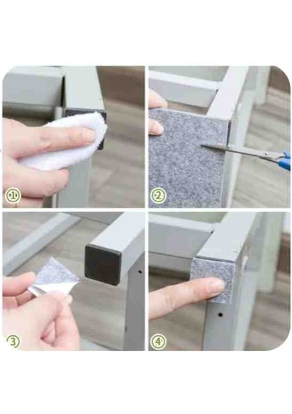 Mobilya Kaydırmaz Yapışkanlı Keçe -Gri- 12CMX24CM indirimleri