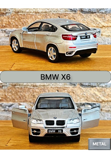 Bmw X6 Çek Bırak Die - Cast Kapıları Açılabilen Metal Model Araba - Gri 1:32 - 11.5 cm fiyatları
