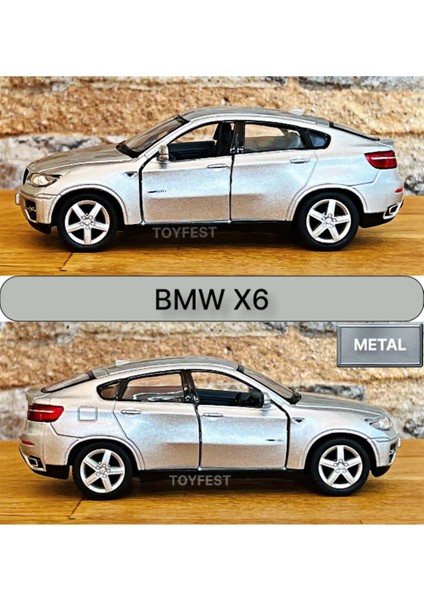 Bmw X6 Çek Bırak Die - Cast Kapıları Açılabilen Metal Model Araba - Gri 1:32 - 11.5 cm fırsatları