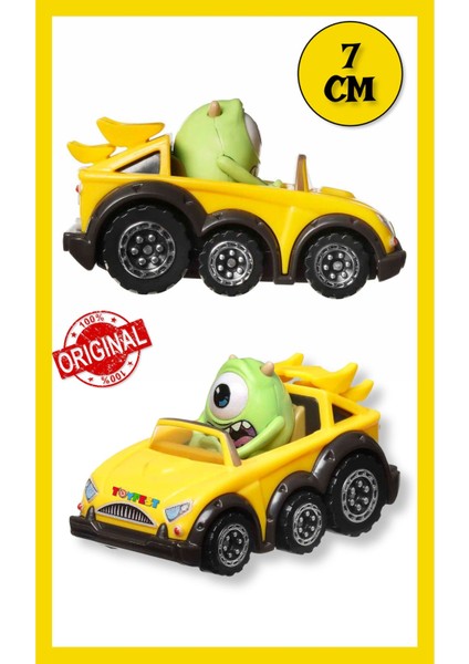 Racerverse Tekli Model Araba - Figürlü Yarış Arabası - Pixar Mike Wazowski - 7 cm