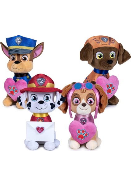 Paw Patrol Figür Peluş Oyuncak Love Serisi - Chase - 27 cm