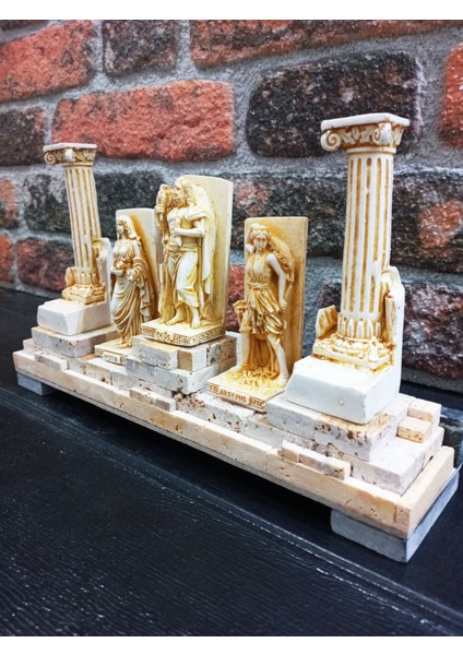 Zeus Hestia Artemis Yunan Tanrıları Taş Stantlı
