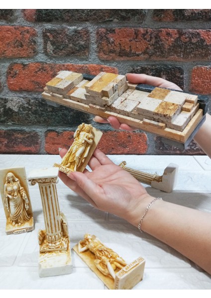 Zeus Hestia Artemis Yunan Tanrıları Taş Stantlı