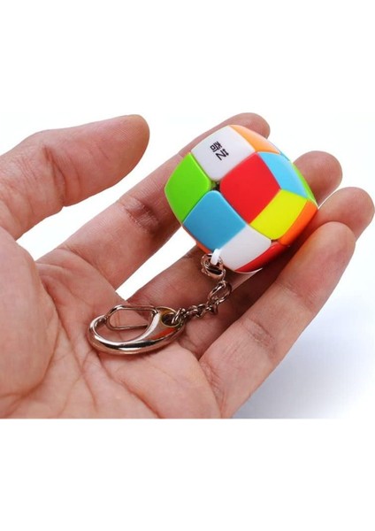 Mini 2 x 2 Qy Speed Zeka Küpü Akıl Küpü Rübik Küp Anahtarlık