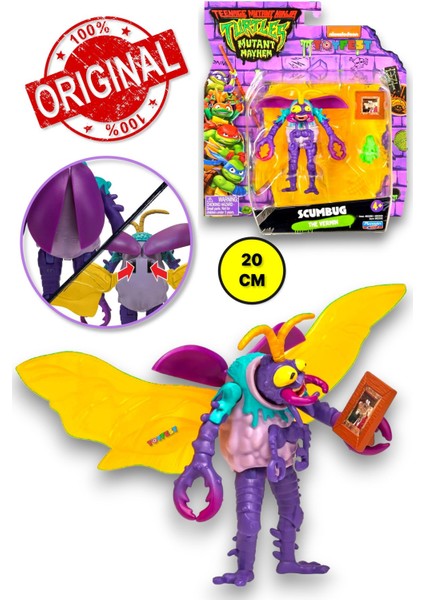 Tmnt Aksesuarlı Ninja Kaplumbağalar Mutant Figürü - Scumbug The Vermin - 20 cm