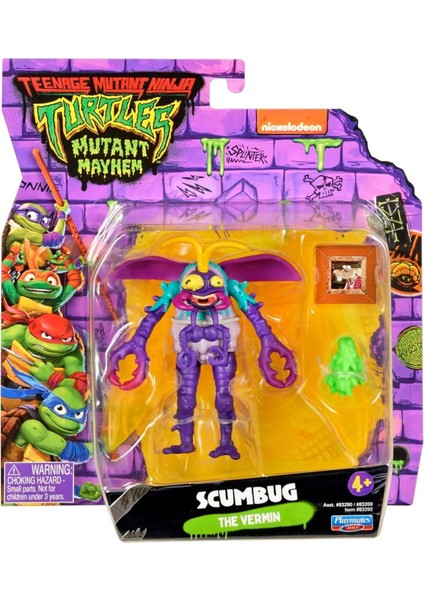 Tmnt Aksesuarlı Ninja Kaplumbağalar Mutant Figürü - Scumbug The Vermin - 20 cm