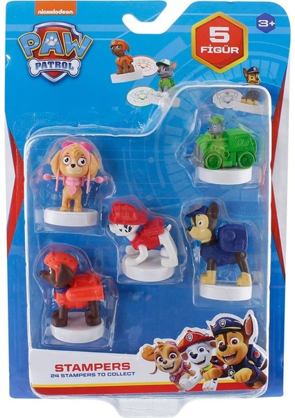 Paw Patrol Damgalı Mühürlü 5 Li Figür Seti ( Chase - - Zuma - Rocky - Skye ) - 4 - 7 cm