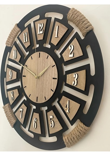 Shelife Ahşap Halatlı Dekoratif Duvar Saati