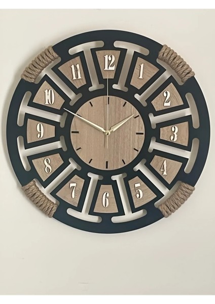 Shelife Ahşap Halatlı Dekoratif Duvar Saati modelleri