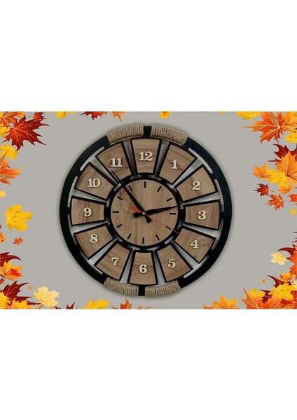 Shelife Ahşap Halatlı Dekoratif Duvar Saati modelleri