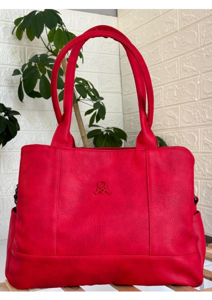 Mega Bag 8 Bölmeli Içi Tamamen Astarlı Hafif Tasarım Omuz Çantası