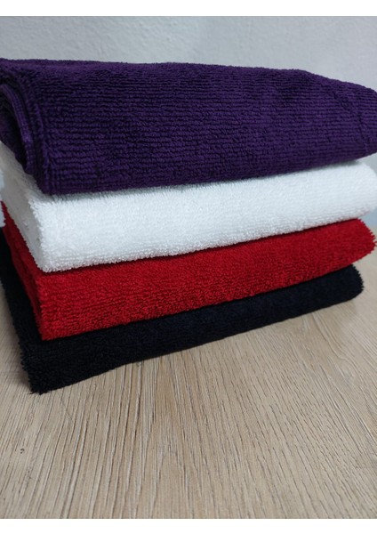 4 Adet Saç Boyası Tutmayan Siyah Kırmızı Beyaz Mor Mikrofiber El Yüz Kuaför Spor Havlusu fırsatları