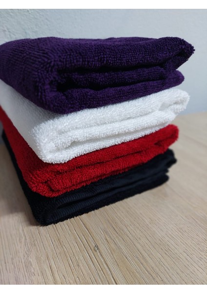 4 Adet Saç Boyası Tutmayan Siyah Kırmızı Beyaz Mor Mikrofiber El Yüz Kuaför Spor Havlusu indirimleri