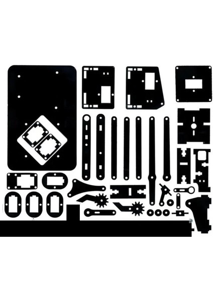 Arduino Pleksiglas Robot Kol Kiti - Demonte