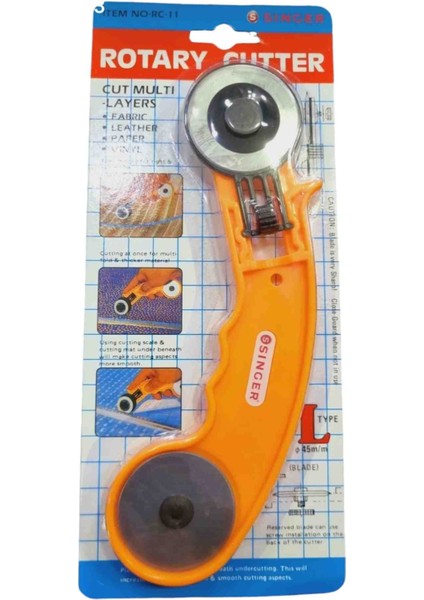Rotary Cutter Singer Kesici Döner Makas Kumaş Kesici Deri Kesici Kırkyama Bıçağı Patchwork Bıçağı