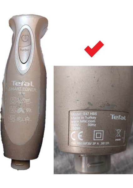 Tefal Smart Power 700 W Blender Seti E47 Hbs Hazne Kapağı Dişli Tamir Seti