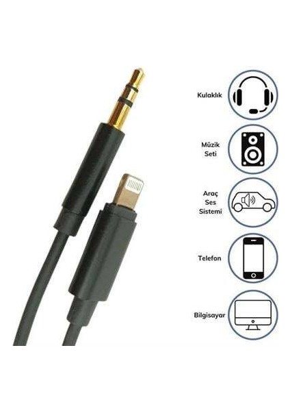 İphone Lightning Aux Araç Dönüştürücü Ses Kablosu 35 Mm Jack Girişli fiyatları