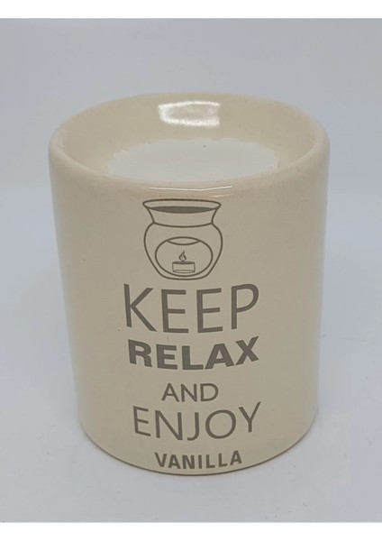 Keep Calm Buhurdanlık Krem Rengi Vanilya Aromalı 3'lü Set