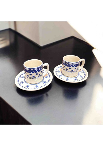 2 Kişilik Türk Kahvesi Fincanı Takımı Blue Star fiyatları