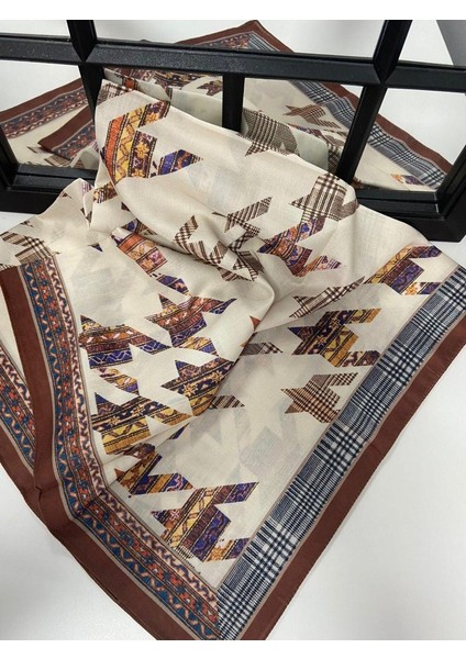 Akel Soft Pamuk Eşarp Kahverengi, Bej modelleri