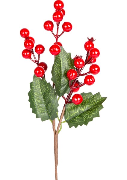 Yılbaşı Çiçeği Pike Berry Kırmızı-Yeşil 30 Cm.