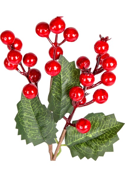 Yılbaşı Çiçeği Pike Berry Kırmızı-Yeşil 30 Cm. fiyatları