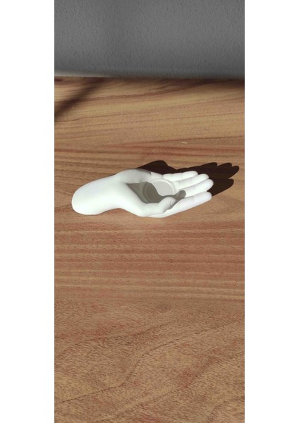 Mumluk Şamdan El Mumluk Beyaz 17 x 7 cm
