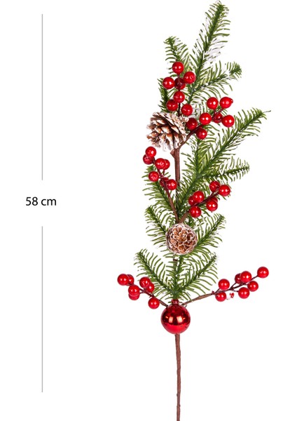 Yılbaşı Çiçeği Pike Berry Karlı Kozalaklı ve Toplu Kırmızı-Yeşil 68 C modelleri