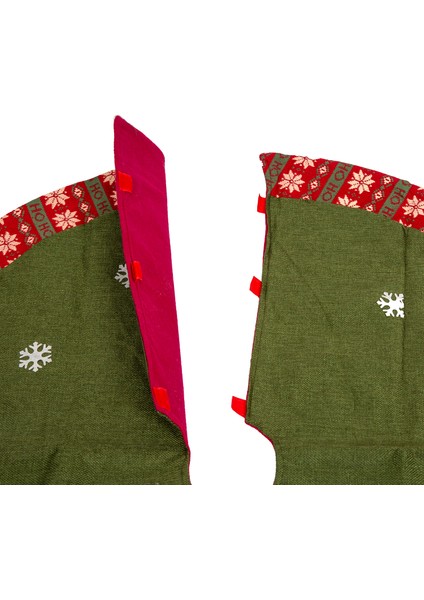 Yılbaşı Süsü Çam Örtüsü Noel Baba Kardan Adam Figürlü Yeşil 100 Cm. modelleri
