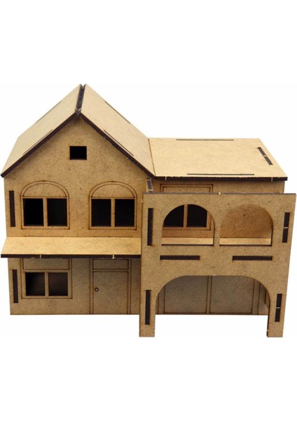 3D Ahşap Konak Maketi
