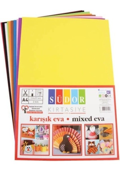 Eva 20X30 cm 2 mm 10 Renk Karışık