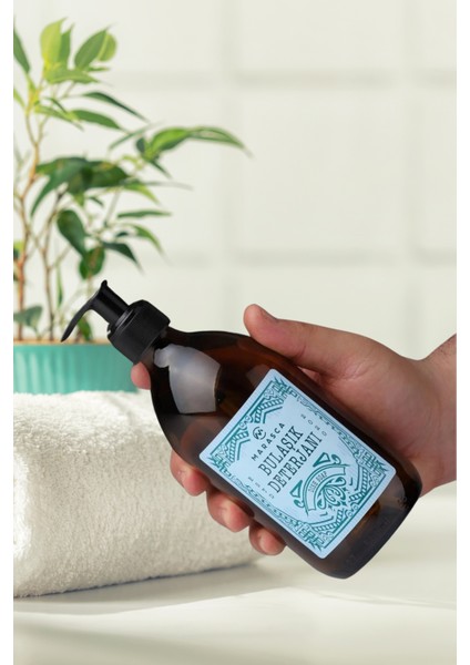 2'li Amber Cam Sıvı Sabun ve Bulaşık Sabunu Şişesi 500 ml Vintage Etiket Tasarım fiyatları