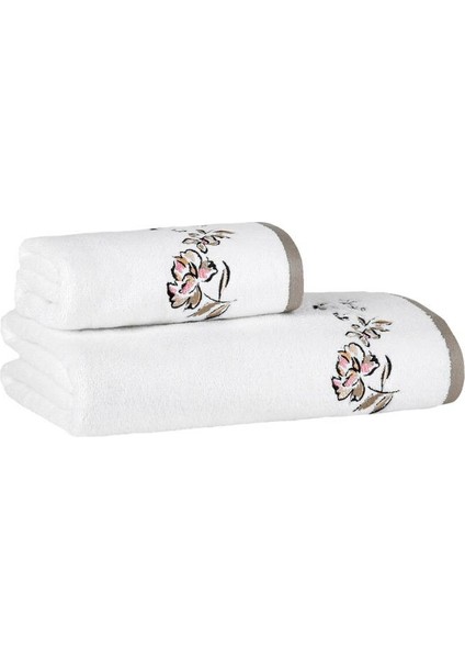 Fiora 80 x 150 cm Bej Banyo Havlusu