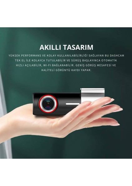 U700 Wifi 1080P 170° Geniş Açı Gece Görüşlü 128 GB Deste